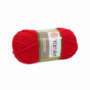 YarnArt włóczka Norway gruby akryl 100g Czerwona 41