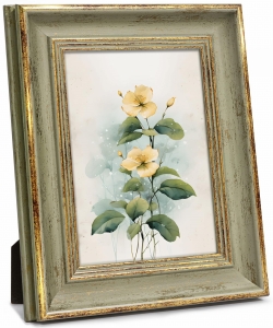 Ramka na jedno zdjęcie Afuly 18 x 13 cm Zielono złota