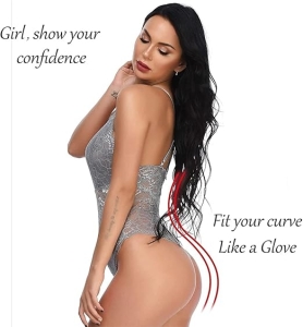 Bielizna Seksowna seksowne body z głębokim dekoltem bielizna erotyczna L