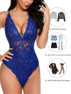 Bielizna Seksowna seksowne body z głębokim dekoltem bielizna erotyczna XL