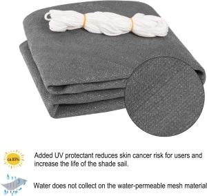 Żagiel ogrodowy 400x400x400 cm tworzywo sztuczne Szary