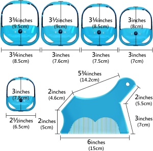 SZABLON DO BRODY WĄSÓW ZAROSTU Z GRZEBIENIEM GRZEBIEŃ METALOWY