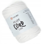 Sznurek Z RDZENIEM YarnArt MACRAME CORD 3 mm BIAŁY 751
