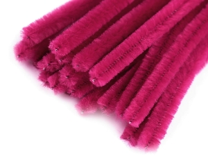 Drut pluszowy, kreatywny 30 cm fuksjowy 17 ( 20 szt )