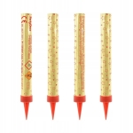 Fontanny na tort urodziowy Party Deco złote 12 cm 4 sztuki