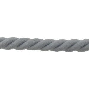 Sznur bawełniany BS 6 mm ( 1 mb ) Błękitno- Szary