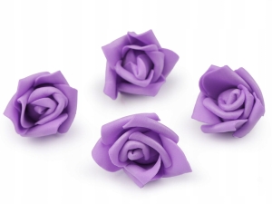 Róża piankowa fi4-5 cm 10 szt fioletowe
