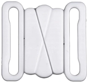 Zapięcie do stroju kąpielowego 25 mm plastikowe Białe 10 szt