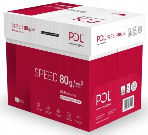 PAPIER KSERO A4 POLSPEED BIAŁY 80g 2500 arkuszy 5 RYZ - DO DRUKARKI I KSERO