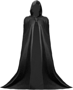 Płaszcz z Kapturem Długi 150 cm Unisex dwustronna Peleryna Kostium L