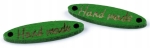 Etykietka / metka drewniana Hand made 6x27 mm zielona ( 10szt )