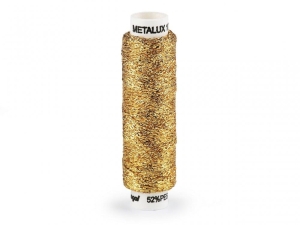 Nici do haftu do szycia maszynowego ręcznego poliestrowe złote 1szt METALUX