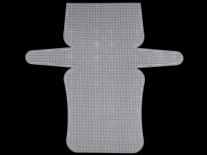 Kanwa plastikowa baza torebka 27 x 15 x 7 cm BIAŁA