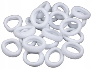 Gumki małe do włosów 360942 BIAŁE ( 20 szt )