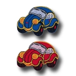 Aplikacja łatka na klej Samochód Garbus Mix ( 2 szt) Naprasowanki