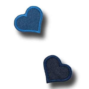 Aplikacja łatka na klej Serce jeans mix (2szt)