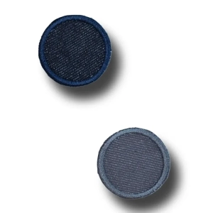 Aplikacja łatka na klej Koło jeans mix (2szt)