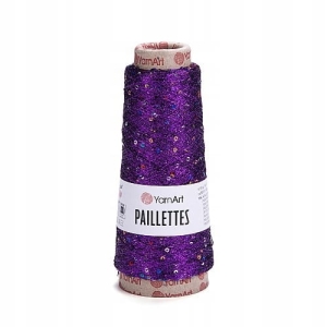 Włóczka kordonek nici YarnArt Paillettes 8009 fioletowy