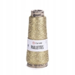 Włóczka kordonek nici YarnArt Paillettes 8002 złoty