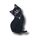 Aplikacja łatka na klej łata Kot Czarny nr 4 (1szt) Naprasowanki
