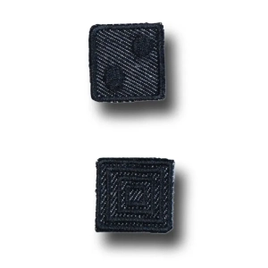 Aplikacja łatka na klej Kostka Jeans Czarny mix 2szt. 