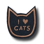 Aplikacja łatka na klej ,,I love cats,, - 1szt. 