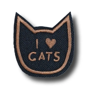 Aplikacja łatka na klej ,,I love cats,, - 1szt. 