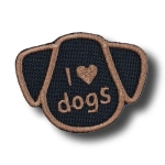 Aplikacja łatka na klej ,,I love dogs,, - 1szt. 
