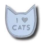 Aplikacja łatka na klej ,,I love cats,, Odblask (1szt)