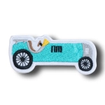 Aplikacja łatka na klej Samochód Retro Turkusowy- 1szt.