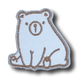 Aplikacja łatka na klej  Miś Odblask (1szt) 