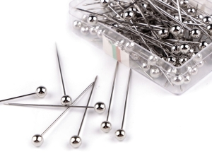 Szpilki ozdobne nierdzewne długość 38 mm SREBRNE