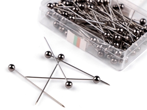 Szpilki ozdobne nierdzewne długość 38 mm CZARNE