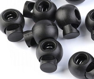 Stopery do sznurka plastikowe ( 10 szt ) CZARNE
