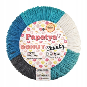 Włóczka PAPATYA DONUT CHUNKY 170g/196m kolorowa 03