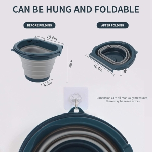 Elegancki składany kosz na śmieci, 4L do kuchni, samochodu, łazienki, biura