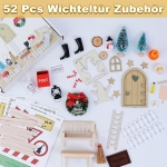 52 szt. akcesoria do drzwi skrzatów Boże Narodzenie skrzat bożonarodzeniowy