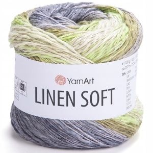 Włóczka YarnArt Linen Soft / 100 g / len wiskoza bawełna / 7414 / mix
