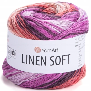 Włóczka YarnArt Linen Soft / 100 g / len wiskoza bawełna / 7413 / mix