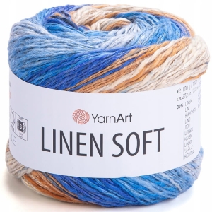 Włóczka YarnArt Linen Soft / 100 g / len wiskoza bawełna / 7411 / mix