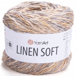 Włóczka YarnArt Linen Soft / 100 g / len wiskoza bawełna / 7407 / mix