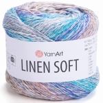 Włóczka YarnArt Linen Soft / 100 g / len wiskoza bawełna / 7402 / mix