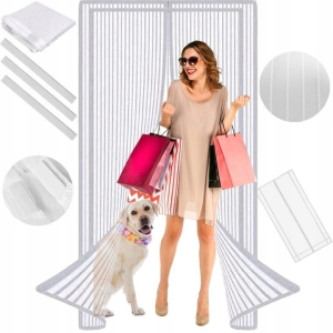 Solidne moskitiery do drzwi i okien balkonowych 80/90/100x210/220cm BIAŁA