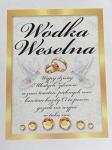 etykiety samoprzylepne na alkohol Wódkę Weselną 25szt Gołębie wzór nr 9
