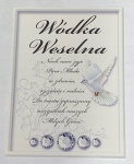 etykiety samoprzylepne na alkohol Wódkę Weselną 25szt Gołąb wzór nr 8