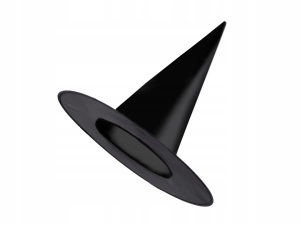 Czapka kapelusz WIEDŹM czarna wiedźma CZAROWNICA andrzejki halloween 790855