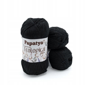 Włóczka Papatya Ecological 101 CZARNA