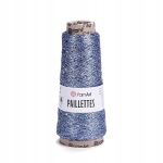Włóczka kordonek nici YarnArt Paillettes 8003 niebieska