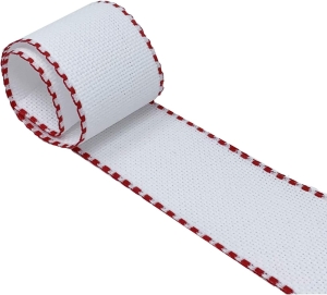 Kanwa taśma 100 mm ( 1mb ) kanwa z metra, czerwony rant.