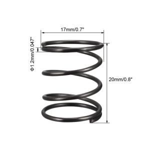 długie sprężyny ściskane czarne 10 szt średnica zewnętrzna 20 mm